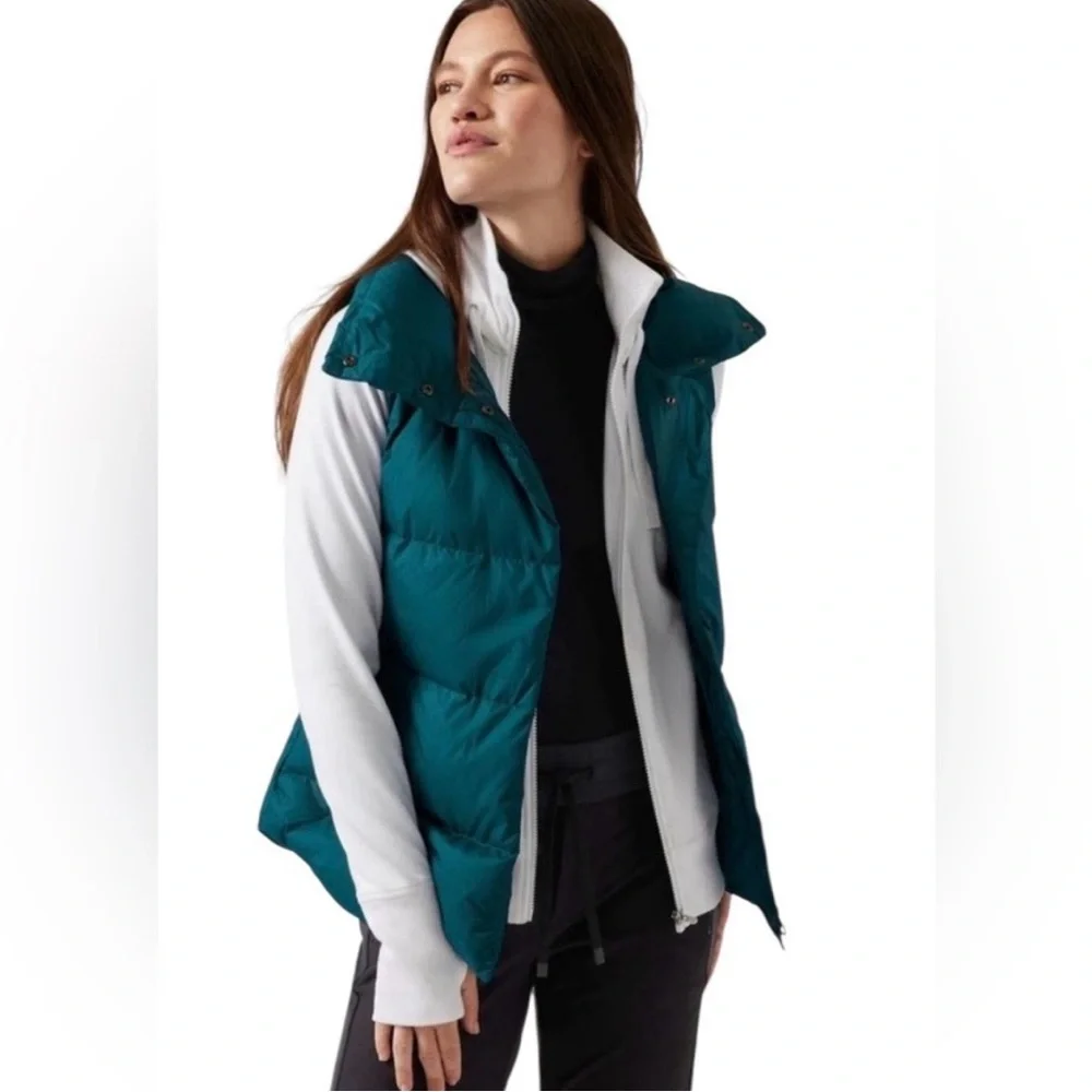 Teal Puffer Vest for Women